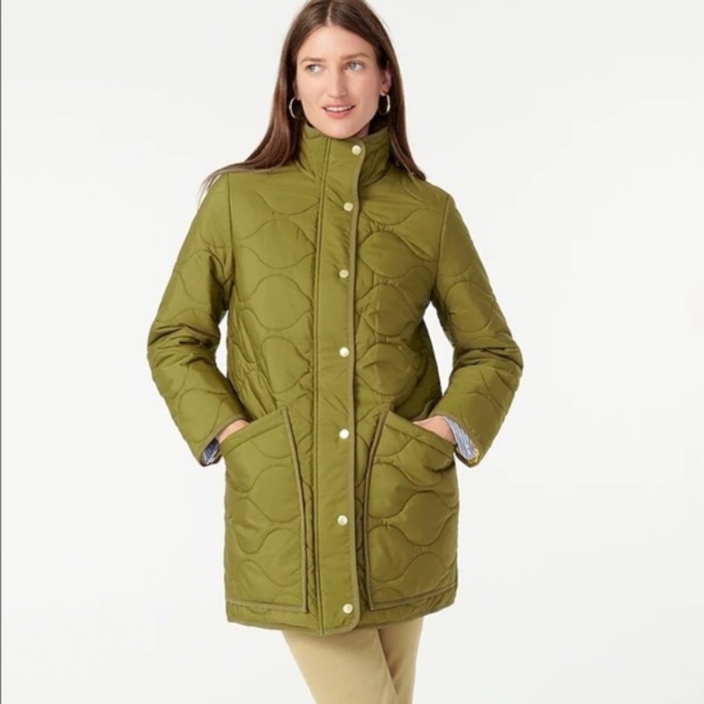 J.Crew Quilted Cocoon Puffer Coat